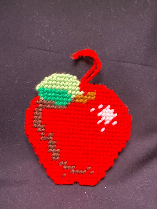 Plastic Canvas Apple